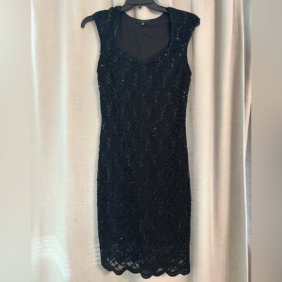 Tiana B. Sequin Black Dress - Picture 1 of 5